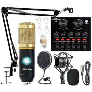 Podcast Equipment Bundle, BM-800 Recording Studio Package with Voice Changer